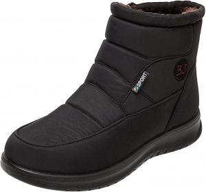 Женские зимние ботинки ZBYY с теплой меховой подкладкой, водонепроницаемые, ботильоны для улицы, удобная обувь для женщин, Black