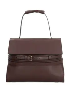 Сумка-шоппер с ручкой сверху и ремнем Moschino, коричневый