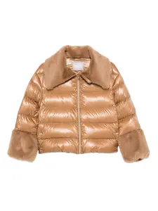 Куртка с искусственным мехом Herno Kids, нейтральный