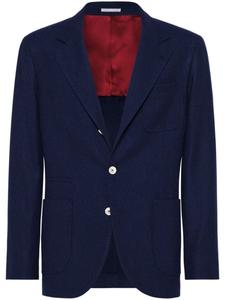 Brunello Cucinelli однобортный пиджак, синий