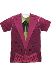 Бэтмен Классическая ТВ Джокер Униформа Короткий рукав Взрослый Поли Crew Футболка / Футболка Gildan, белый