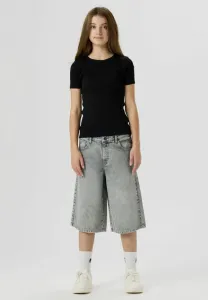 Широкие джинсовые шорты Two Soon, Light Grey Denim