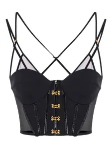 Топ-корсет без рукавов Elisabetta Franchi, черный