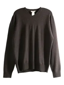 Свитер с V-образным вырезом The Row, коричневый