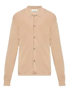 Кардиган с воротником-поло Officine Generale, нейтральный