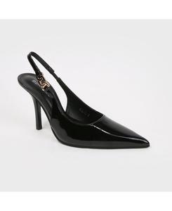 Лакированные туфли на каблуке Coetta с открытой пяткой BERNESS, Black