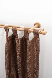 Карниз GARESA "PILA", 2 направляющие, желаемая длина, комплект для штор, выдвижной, кнопка с вырезом, без колец 180 см, Ø 20 мм, цвет rotbuchefarben