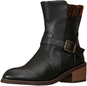 Женские массивные ботинки на платформе большого размера с пряжкой. Модные и универсальные. Подходят для улицы и повседневного использования. FmShi, Black