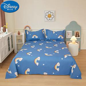 Disney Простыня на резинке 160х230 см, цвет Blue Sky Rainbow, хлопок