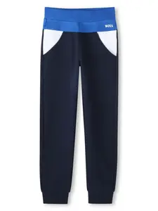 Спортивные брюки с логотипом BOSS Kidswear, синий