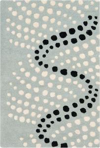 Ковер SAFAVIEH, 61 x 92 см, Soho Collection Grey/Ivory SOH727C ручной работы абстрактный премиум из шерсти и вискозы