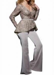 Комбинезон с сутажным лифом цвета шампанского Tony Bowls, цвет champagne