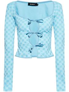 Укороченный топ с монограммой MISBHV, синий