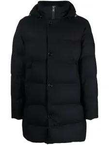 Пуховик с капюшоном Woolrich, синий