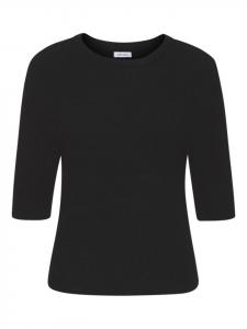 Свитер с короткими рукавами черного цвета LASCANA