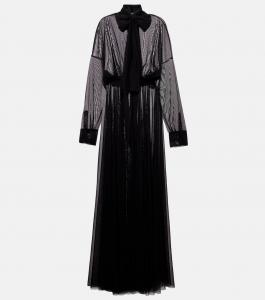 Платье-футляр с расклешённым подолом и бантовыми деталями Norma Kamali, черный