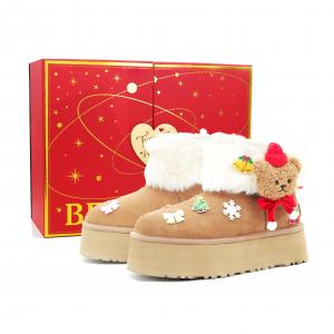 Сапоги короткие зимние UGG, бежево-коричневый