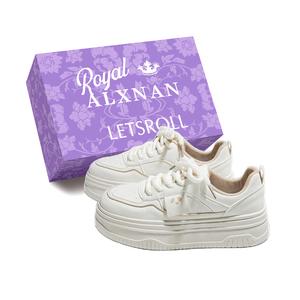 Alxnan Женские низкие повседневные туфли для увеличения роста - хаки с коробкой, цвет Khaki+Box