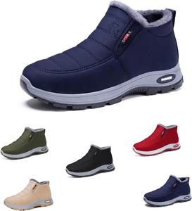 Мужские зимние снежные ботинки с утеплителем из овчины, наружные водонепроницаемые ботинки для походов с ортопедической подкладкой, теплые мягкие ботинки для походов на улице Generic, темно-синий