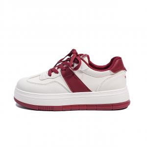 Скользоустойчивые амортизирующие низкие кеды для скейтбординга Women's RENBEN, Burgundy