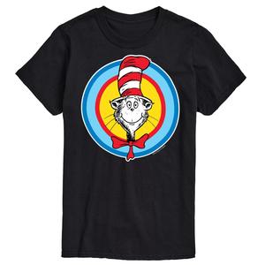 Футболка Big & Tall Dr Seuss Cat In Hat Smile License, черный
