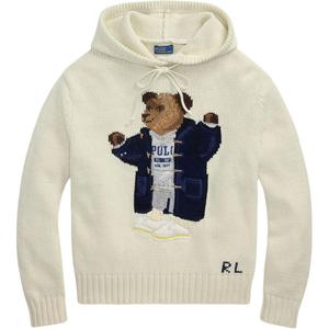 Толстовка с капюшоном Polo Bear вязаная Polo Ralph Lauren, cream