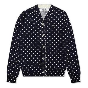 Кардиган COMME des GARCONS PLAY Polka Dot Cardigan Black Emblem 'Navy' AZ-N038-051-2, темно-синий