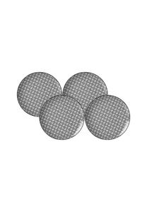 Чёрно-белые десертные тарелки takeo leaves ø 21,5 см набор 4 шт Takeo Ritzenhoff & Breker