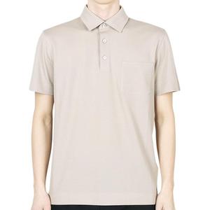 Zegna поло с короткими рукавами и детализированным карманом Ermenegildo Zegna, бежевый