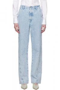 Синие джинсы с перекрученным швом mfpen