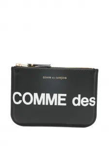 Кожаный кошелек на молнии Comme Des Garcons, черный