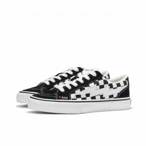 SHUMO Нескользящие, износостойкие, легкие, дышащие, низкие, унисекс, кроссовки для скейтбординга, черно-белая клетка