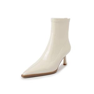 Echo&yolo Женские ботильоны экрю без подкладки, цвет Ecru Unlined