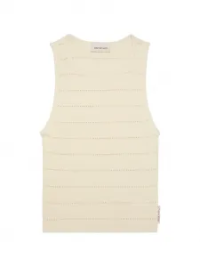 Вязаный жилет без рукавов Calvin Klein, бежевый