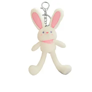 Очаровательная плюшевая кукла с вытягивающимися ушками зайчика высотой 30 см Dolls and bears dance, кремовый