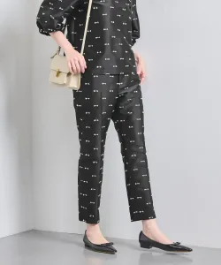 Брюки из жаккарда с ленточным разрезом United Arrows, цвет Black