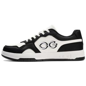 Кроссовки для скейтборда унисекс с низким верхом черного/белого цвета Hogk