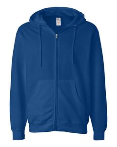 Мужская толстовка средней толщины с капюшоном и застежкой-молнией Independent Trading Co., цвет royal