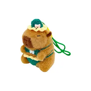 Летний кулон бикини капибара плюшевая кукла высота 12см MIC RABBIT, зеленый