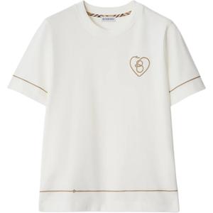 Футболка Cotton T с логотипом B Heart Burberry, белый