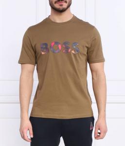 Футболка мужская Boss Orange с рисунком, коричневый
