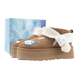 Ботинки Scarf Bear Thermal Knee High Snow Boots Women's Chestnut UGG, Chestnut (Special Shopping Bag)