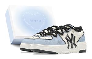 Кроссовки MLB Chunky Liner Skateboarding Shoes Unisex Low-top White, синий