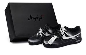 Nike Кроссовки для скейтбординга Air Force 1 Unisex низкие Black/White/Silver