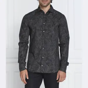 Рубашка узкого кроя Van Laack, черный