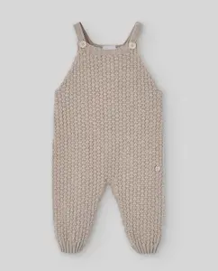 Длинный комбинезон из хлопка и кашемира для младенцев, коллекция Setitas PAZ Rodríguez, бежевый