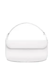 Сумка на плечо с изогнутым клапаном Courrèges, белый