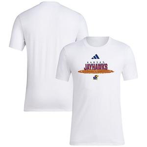 Мужская футболка adidas white kansas jayhawks softball pitcher's circle Unbranded