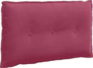 Подушка для спины , цвет красный винный, 80 x 50 см, вельветовая ткань vidaXL