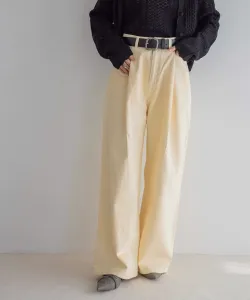 Широкие джинсовые брюки с цветными складками Jeanasis, цвет Yellow(62)